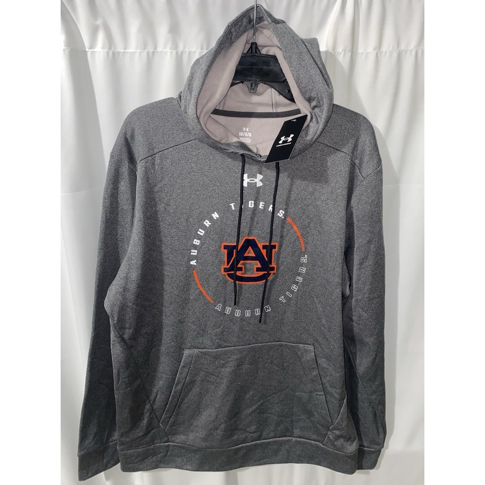 NWT Auburn Tigers‎ Under Amour Hoodie Mens Large Gray Hooded Sweatshirt